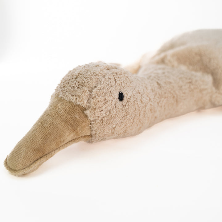 SENGER Cuddly Animal - Large Goose - Linen - Removable Heat/Cool Pack - Natural Organic Soft Toy - Online, Australia