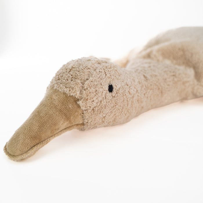 SENGER Cuddly Animal - Large Goose - Linen - Removable Heat/Cool Pack - Natural Organic Soft Toy - Online, Australia
