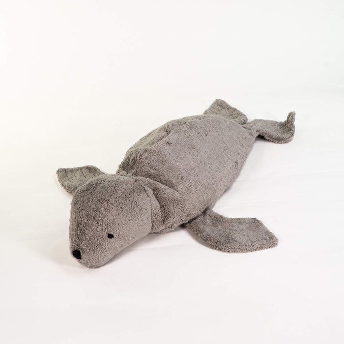 SENGER Cuddly Animal - Seal Large Grey Vegan w removable Heat/Cool Pack, Australia