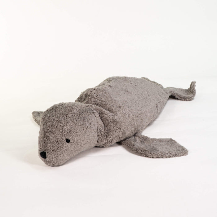 SENGER Cuddly Animal - Seal Large Grey Vegan w removable Heat/Cool Pack, Australia