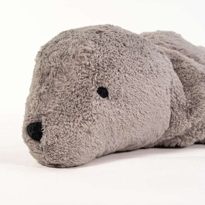 SENGER Cuddly Animal - Seal Large Grey Vegan w removable Heat/Cool Pack, Australia