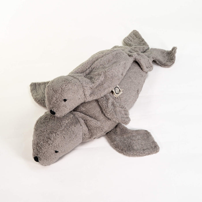 SENGER Cuddly Animal - Seal Large Grey Vegan w removable Heat/Cool Pack, Australia