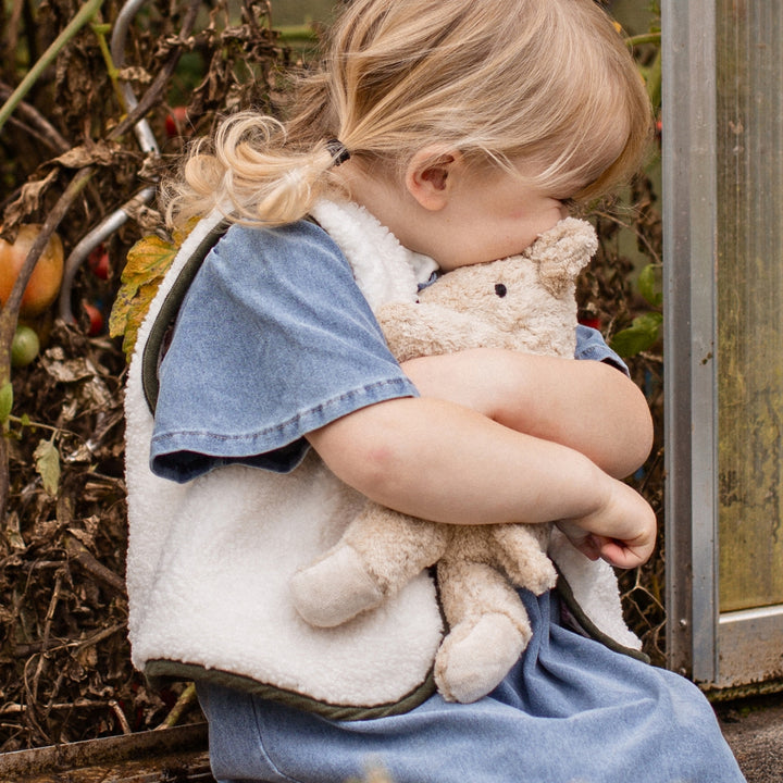 SENGER Cuddly Animal - Small Bear - Linen - Removable Heat/Cool Pack - Natural Organic Soft Toy - Online, Australia