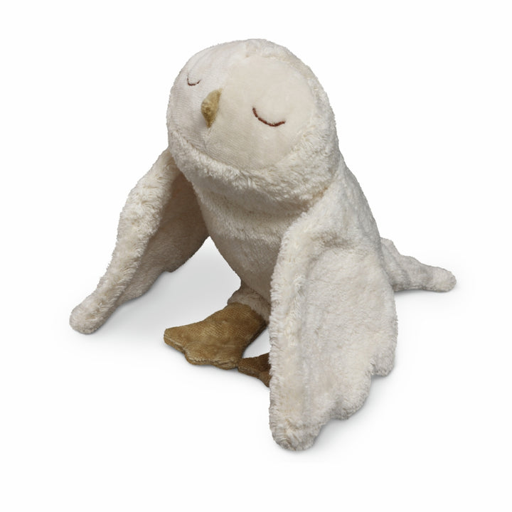 SENGER Cuddly Animal - Small - Snowy Owl - Removable Heat/Cool Pack Natural Organic Soft Toys - Online, Australia