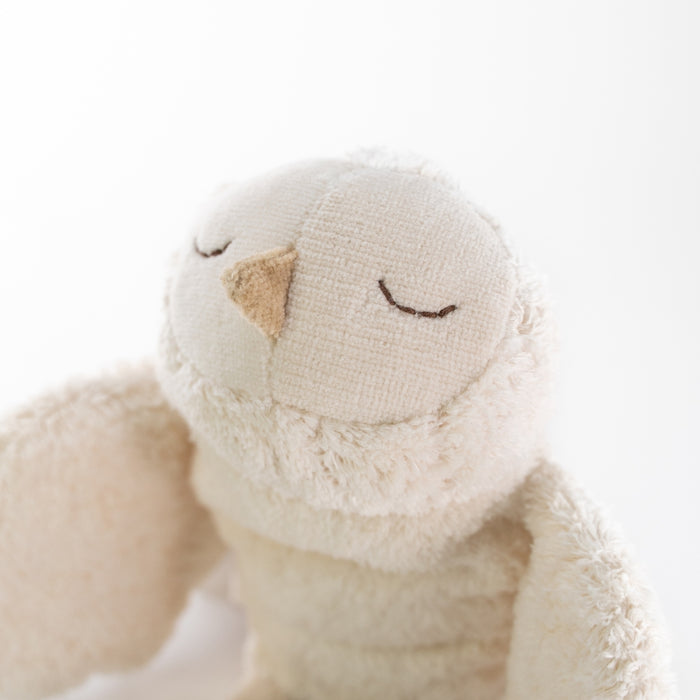 SENGER Cuddly Animal - Small - Snowy Owl - Removable Heat/Cool Pack Natural Organic Soft Toys - Online, Australia