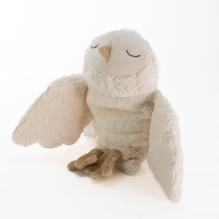 SENGER Cuddly Animal - Small - Snowy Owl - Removable Heat/Cool Pack Natural Organic Soft Toys - Online, Australia