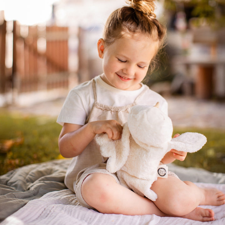 SENGER Cuddly Animal - Small - Snowy Owl - Removable Heat/Cool Pack Natural Organic Soft Toys - Online, Australia