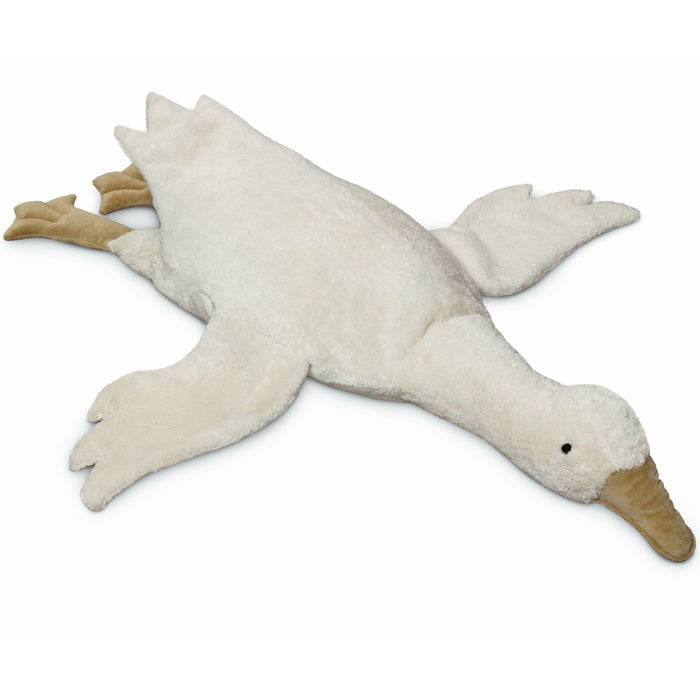 SENGER Cuddly Animal - XL Goose - White - Removable Heat/Cool Pack - Natural Organic Soft Toy - Online, Australia