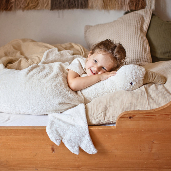 SENGER Cuddly Animal - XL Goose - White - Removable Heat/Cool Pack