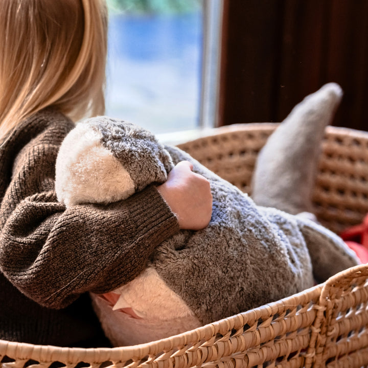 SENGER Cuddly Animal - XL Shark - Removable Heat/Cool Pack - Natural Organic Soft Toy - Online, Australia