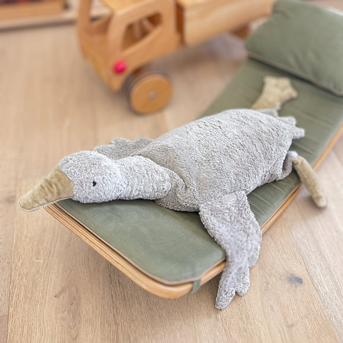 SENGER Cuddly Animal - Goose Large Grey Vegan w removable Heat/Cool Pack, Australia