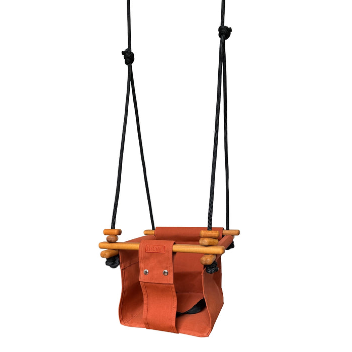 SOLVEJ Convertible Baby & Toddler Swing Autumn Rust Colour from Australia
