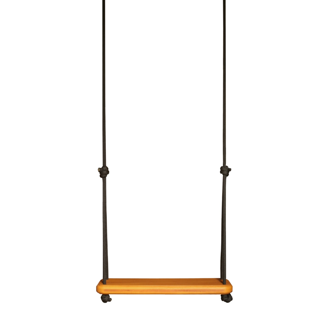 SOLVEJ Traditional Wooden Board Swing with Black Rope from Australia