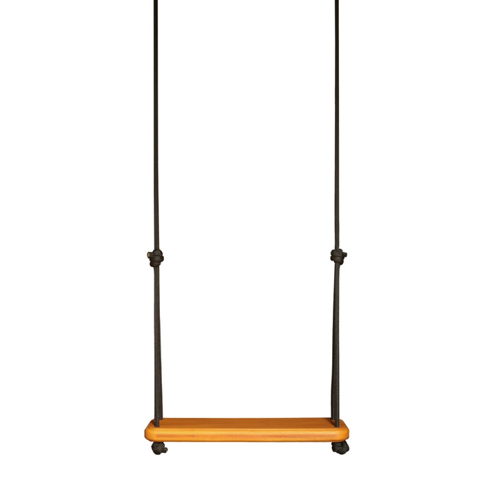 SOLVEJ Traditional Wooden Board Swing with Black Rope from Australia