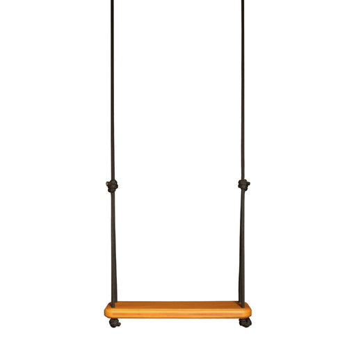 SOLVEJ Traditional Wooden Board Swing with Black Rope from Australia