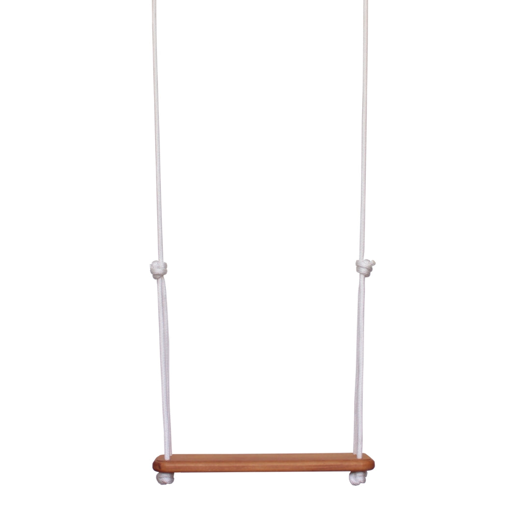 SOLVEJ Wooden Traditional Board Swing with White Rope from Australia