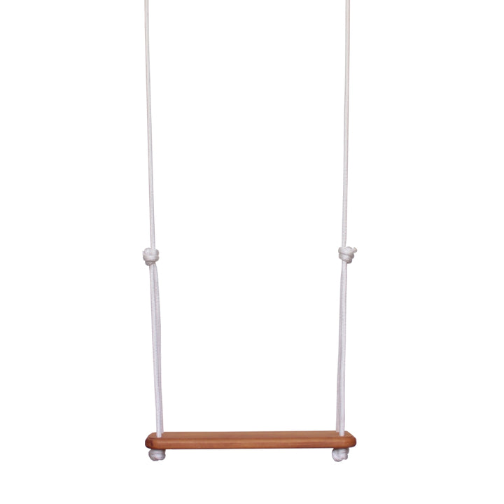 SOLVEJ Wooden Traditional Board Swing with White Rope from Australia