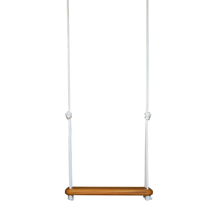 SOLVEJ Wooden Traditional Board Swing with White Rope from Australia