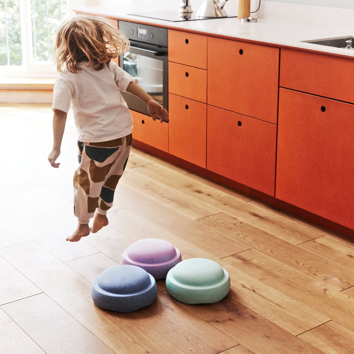 Grimm's x Stapelstein - Original Stepping Stone + Grimm's Disc & Ball Set - Cool Pastel Set of 3 from Australia