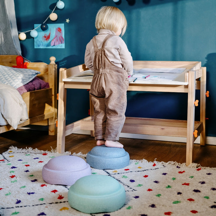 Grimm's x Stapelstein - Original Stepping Stone + Grimm's Disc & Ball Set - Cool Pastel Set of 3 from Australia