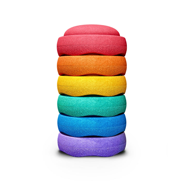 Balance Stepping Stones - Original, Set of 6, Rainbow Classic