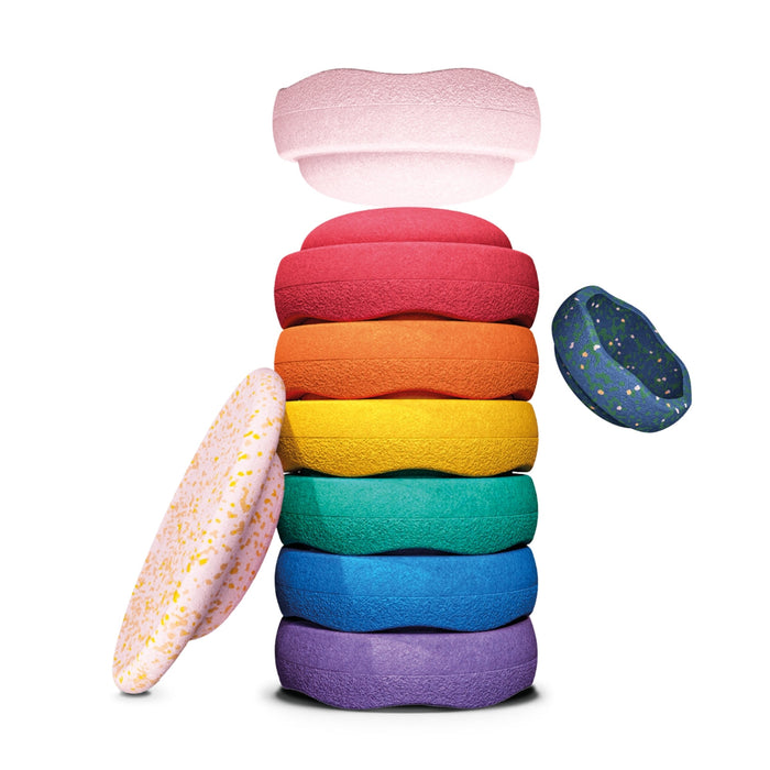 Stapelstein® EASTER PROMO Rainbow Classic 7 + Petal Board + Mini Pond - Online, Australia