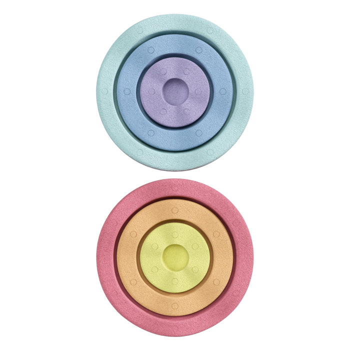 Set of 6 Rainbow Pastel Staplestein Balance Stepping Stones for Kids from Australia