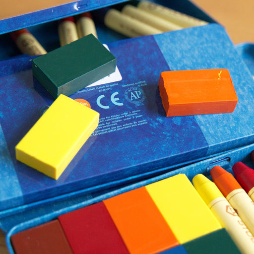 STOCKMAR Wax Crayon Combo 8 Sticks and 8 Blocks in Tin, Australia