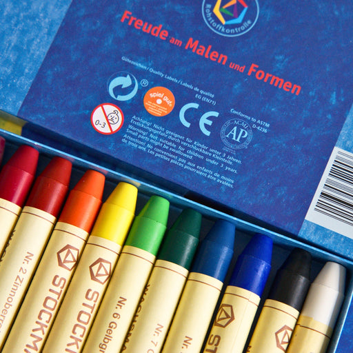 STOCKMAR Wax Stick Crayons 12 Sticks in Cardboard Box, Australia