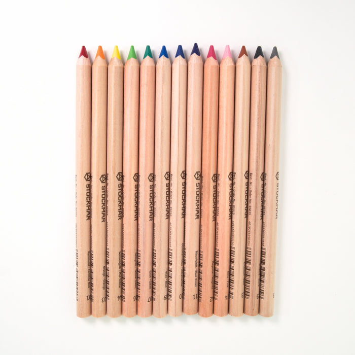 85093112 STOCKMAR Coloured Pencils Triangular in Tin 12+1