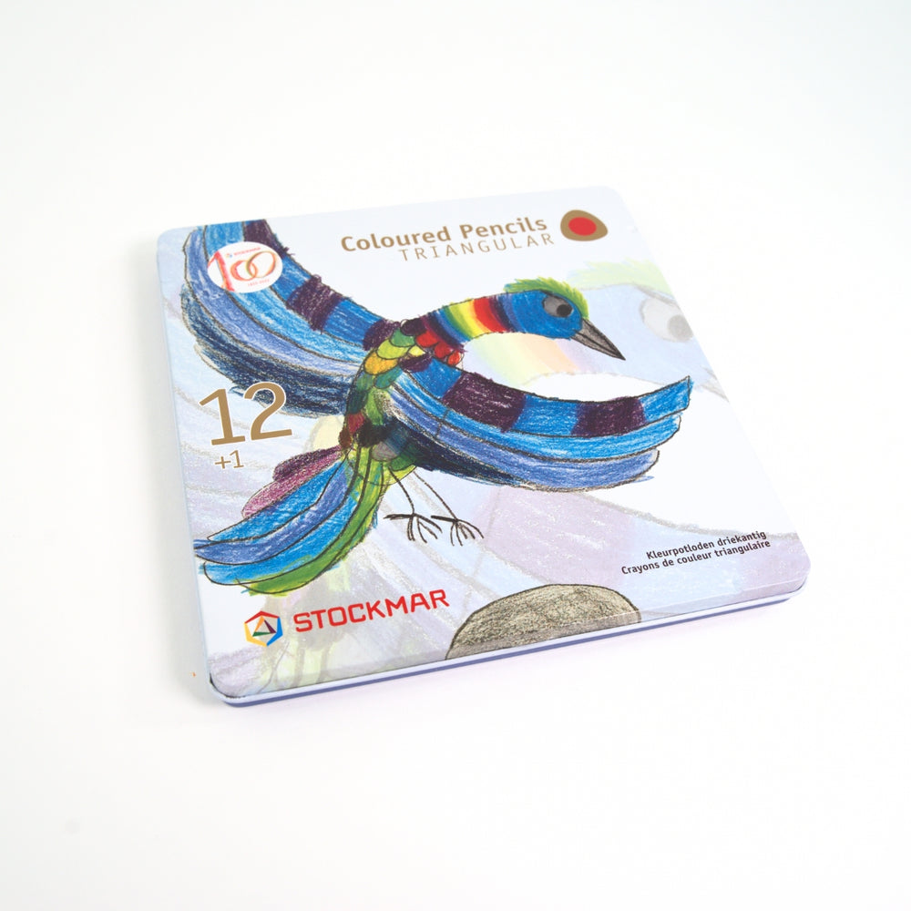 85093112 STOCKMAR Coloured Pencils Triangular in Tin 12+1