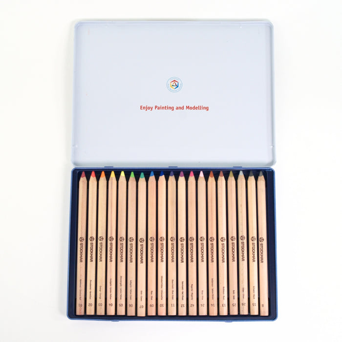 85093118 STOCKMAR Coloured Pencils Triangular in Tin 18+1