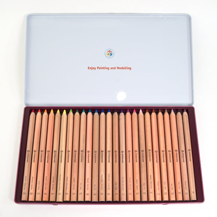 85094124 STOCKMAR Coloured Pencils Hexagonal in Tin 24+1