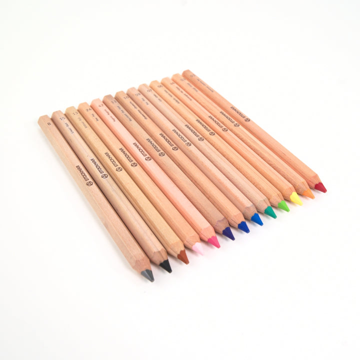 85094112 STOCKMAR Pencils Hexagonal - Assorted Tin 12 Colours + Graphite B