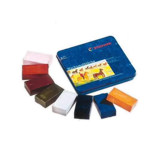 85035100 STOCKMAR Wax Block Crayons - 8 Blocks in Tin, Supplementary Set