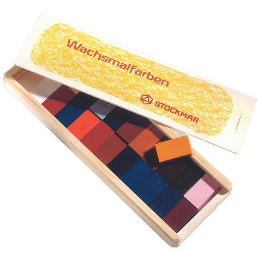 STOCKMAR Wax Crayon Blocks in Wooden Box