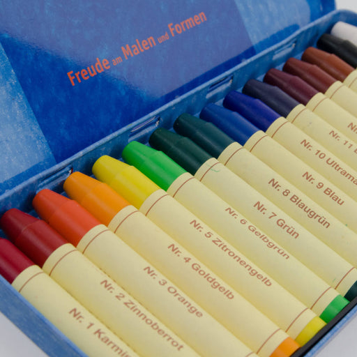85032000 STOCKMAR Wax Stick Crayons - 16 Sticks in Tin, Extended Standard Mix