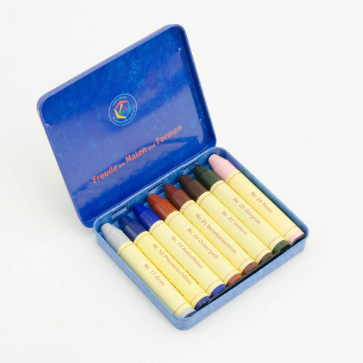 85032100 STOCKMAR Wax Stick Crayons - 8 Sticks in Tin, Supplementary Set 1