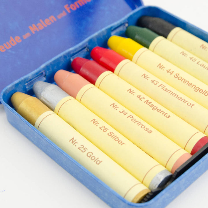 85032101 STOCKMAR Wax Stick Crayons - 8 Sticks in Tin, Supplementary Set 2
