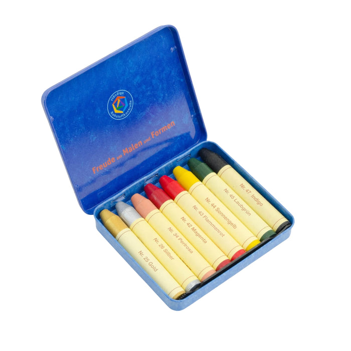 85032101 STOCKMAR Wax Stick Crayons - 8 Sticks in Tin, Supplementary Set 2