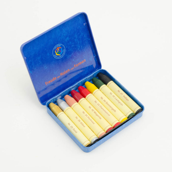 85032101 STOCKMAR Wax Stick Crayons - 8 Sticks in Tin, Supplementary Set 2