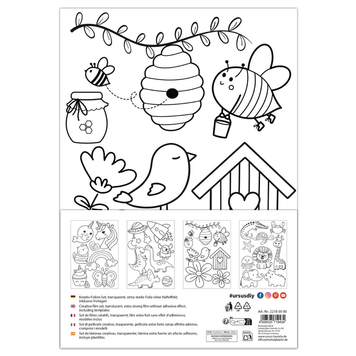 URSUS Colouring Foil Sheets - Set of 5 - Paper Products, Online - Australia