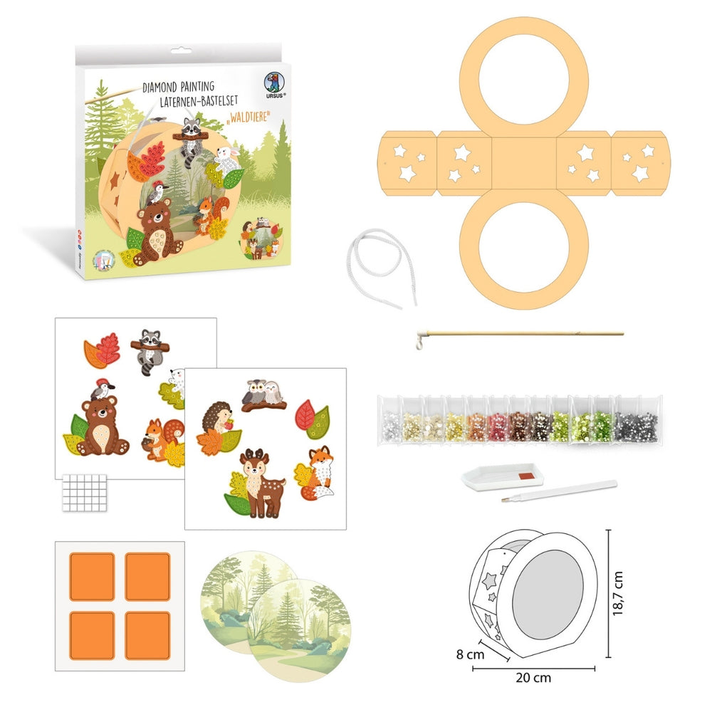 URSUS Diamond Painting Paper Lantern Kit - Forest Animals from Australia