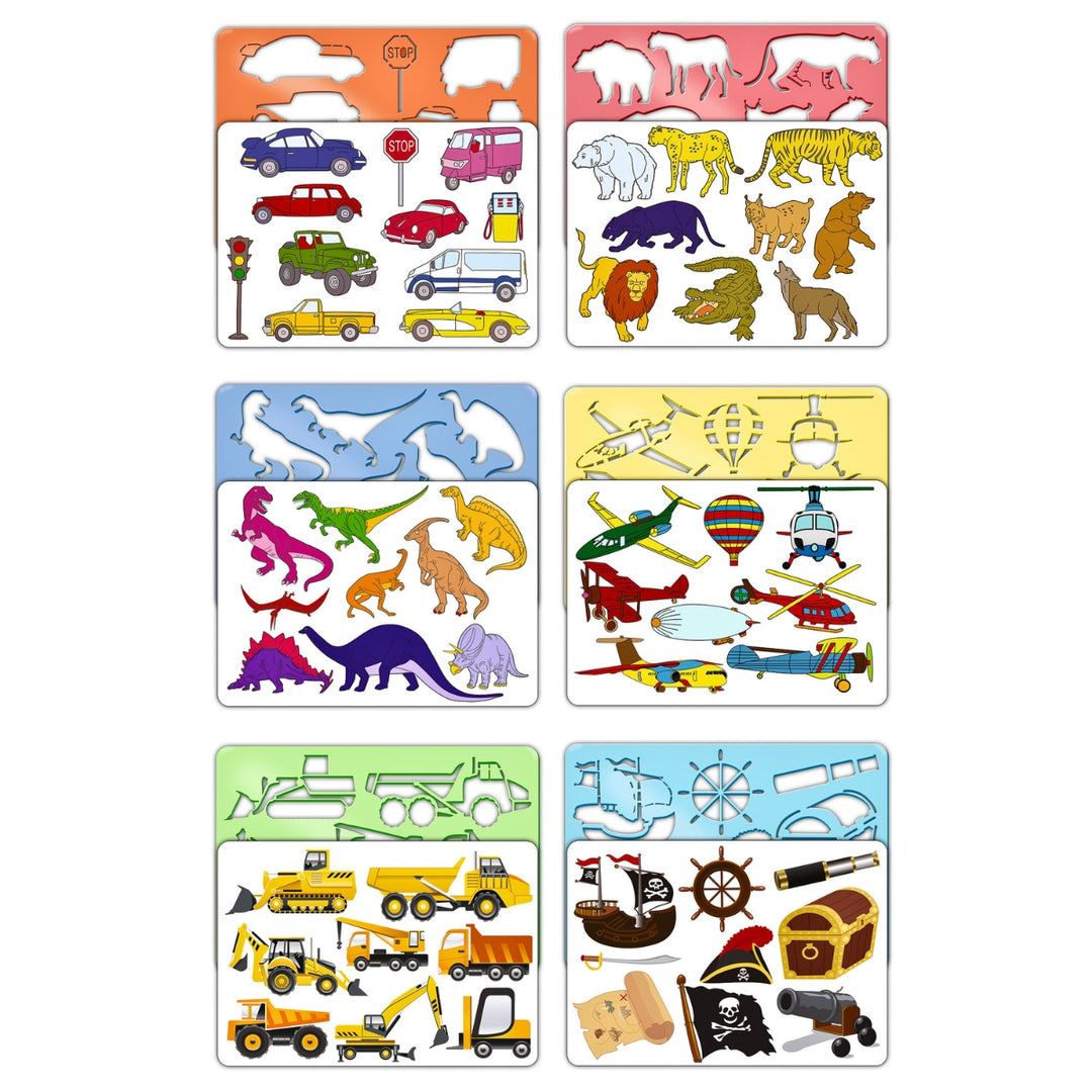 URSUS Painting Stencils - Set of 6 - Adventure - Paper Products, Online - Australia