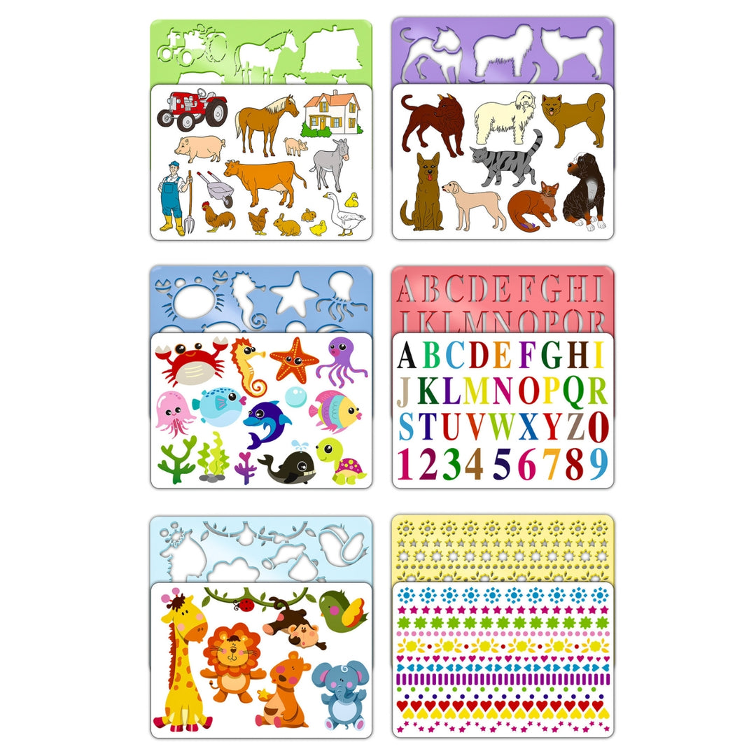 URSUS Painting Stencils - Set of 6 - Animals - Paper Products, Online - Australia