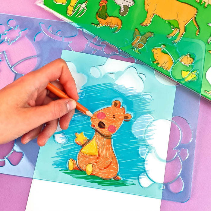 URSUS Painting Stencils - Set of 6 - Animals - Paper Products, Online - Australia