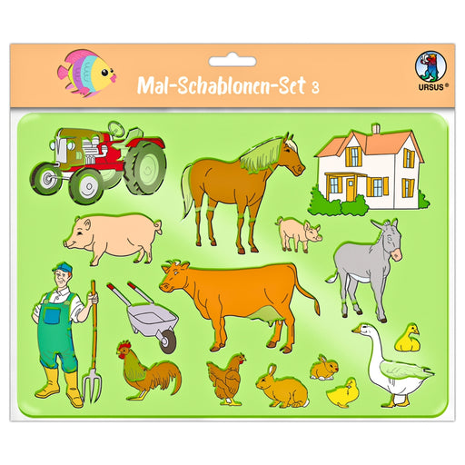 URSUS Painting Stencils - Set of 6 - Animals - Paper Products, Online - Australia