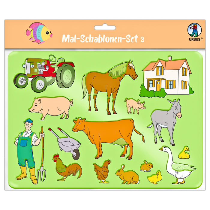 URSUS Painting Stencils - Set of 6 - Animals - Paper Products, Online - Australia