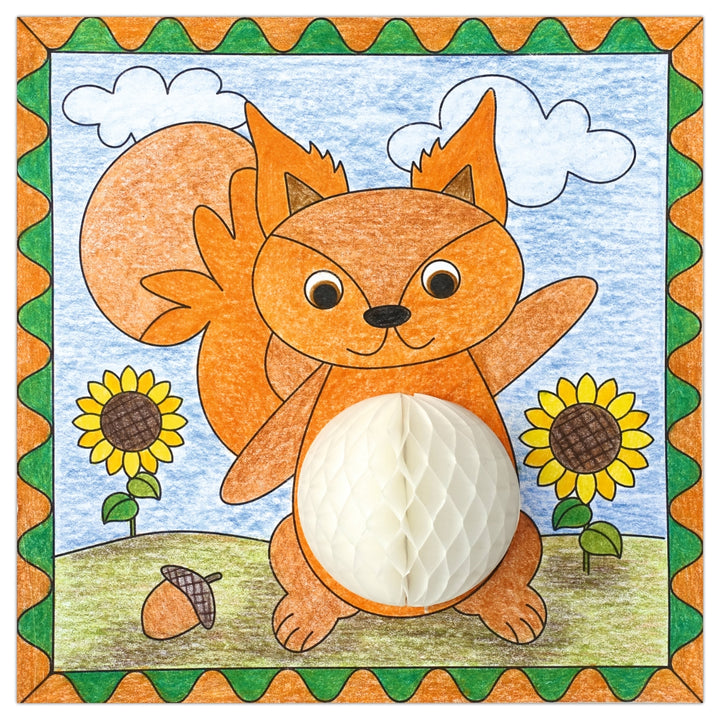 URSUS Paper Crafts 3D Honeycomb Ball Colouring Pictures, Set of 6 Autumn from Australia
