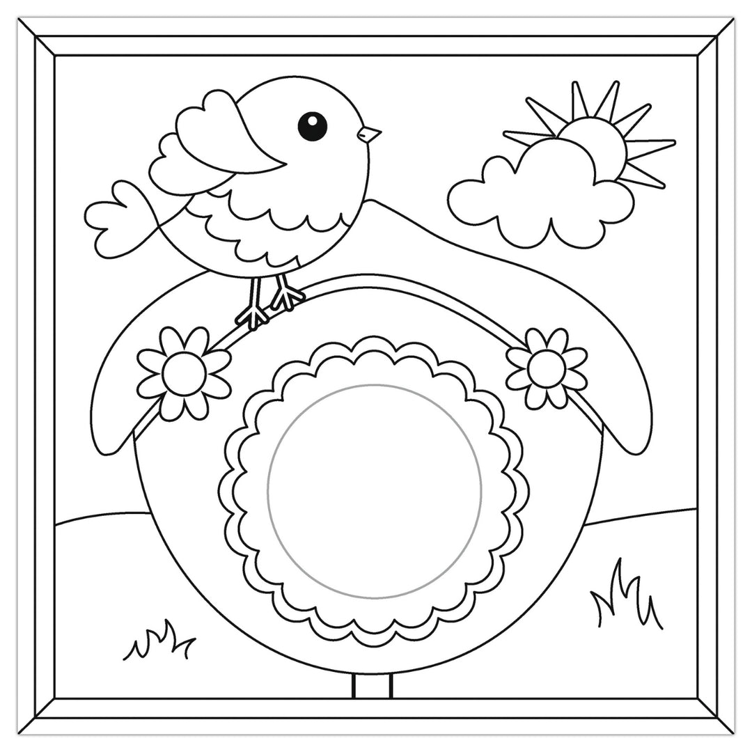 Colouring Pages with 3D Honeycomb Ball - 6 Sheets - Spring